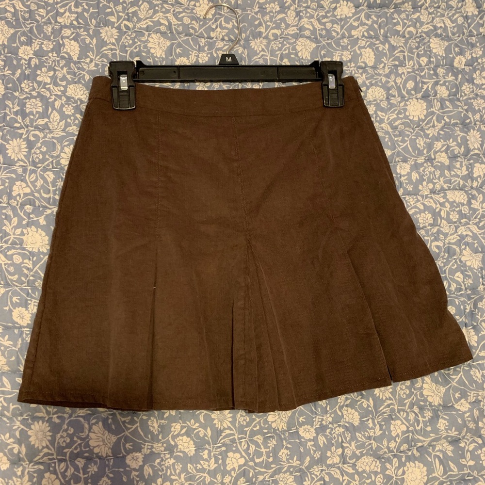 Eyeshadow brown pleated mini skirt size 3